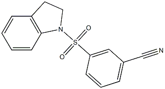 3-(2,3-dihydro-1H-indol-1-ylsulfonyl)benzonitrile Struktur