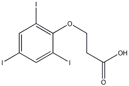 3-(2,4,6-triiodophenoxy)propanoic acid Struktur