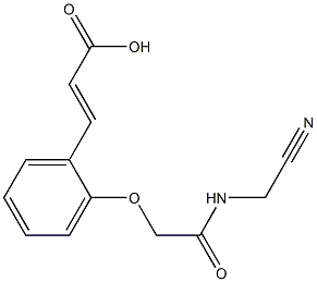 3-(2-{[(cyanomethyl)carbamoyl]methoxy}phenyl)prop-2-enoic acid Struktur