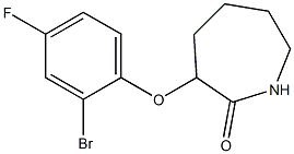 3-(2-bromo-4-fluorophenoxy)azepan-2-one Struktur