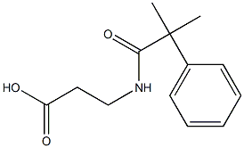 3-(2-methyl-2-phenylpropanamido)propanoic acid Struktur