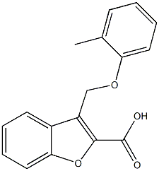 3-(2-methylphenoxymethyl)-1-benzofuran-2-carboxylic acid Struktur