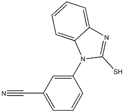 3-(2-sulfanyl-1H-1,3-benzodiazol-1-yl)benzonitrile Struktur