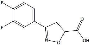 3-(3,4-difluorophenyl)-4,5-dihydro-1,2-oxazole-5-carboxylic acid Struktur