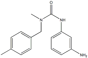 3-(3-aminophenyl)-1-methyl-1-[(4-methylphenyl)methyl]urea Struktur