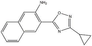 3-(3-cyclopropyl-1,2,4-oxadiazol-5-yl)naphthalen-2-amine Struktur