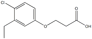 3-(4-chloro-3-ethylphenoxy)propanoic acid Struktur