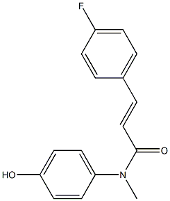 3-(4-fluorophenyl)-N-(4-hydroxyphenyl)-N-methylprop-2-enamide Struktur