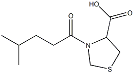 3-(4-methylpentanoyl)-1,3-thiazolidine-4-carboxylic acid Struktur