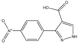 3-(4-nitrophenyl)-1H-pyrazole-4-carboxylic acid Struktur