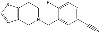 3-(6,7-dihydrothieno[3,2-c]pyridin-5(4H)-ylmethyl)-4-fluorobenzonitrile Struktur