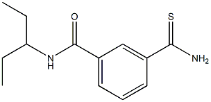 3-(aminocarbonothioyl)-N-(1-ethylpropyl)benzamide Struktur