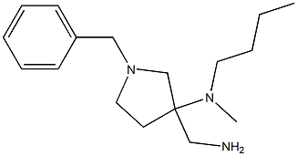 3-(aminomethyl)-1-benzyl-N-butyl-N-methylpyrrolidin-3-amine Struktur