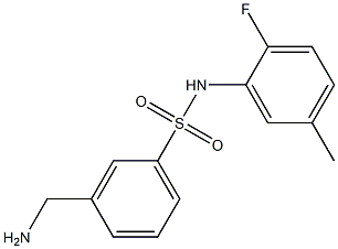 3-(aminomethyl)-N-(2-fluoro-5-methylphenyl)benzene-1-sulfonamide Struktur