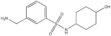 3-(aminomethyl)-N-(4-hydroxycyclohexyl)benzenesulfonamide Struktur