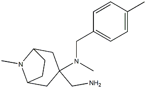 3-(aminomethyl)-N,8-dimethyl-N-[(4-methylphenyl)methyl]-8-azabicyclo[3.2.1]octan-3-amine Struktur