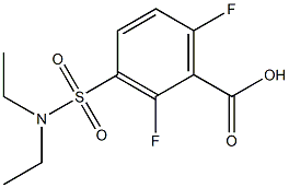 3-(diethylsulfamoyl)-2,6-difluorobenzoic acid Struktur