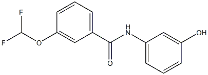 3-(difluoromethoxy)-N-(3-hydroxyphenyl)benzamide Struktur