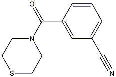 3-(thiomorpholin-4-ylcarbonyl)benzonitrile Struktur