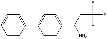 3,3,3-trifluoro-1-(4-phenylphenyl)propan-1-amine Struktur