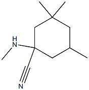 3,3,5-trimethyl-1-(methylamino)cyclohexane-1-carbonitrile Struktur