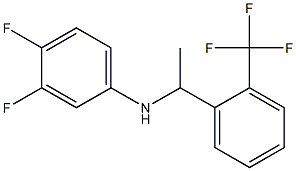 3,4-difluoro-N-{1-[2-(trifluoromethyl)phenyl]ethyl}aniline Struktur