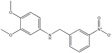 3,4-dimethoxy-N-[(3-nitrophenyl)methyl]aniline Struktur