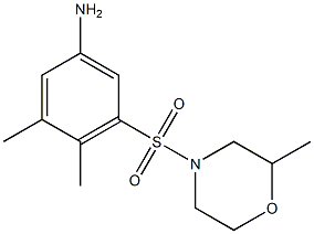 3,4-dimethyl-5-[(2-methylmorpholine-4-)sulfonyl]aniline Struktur