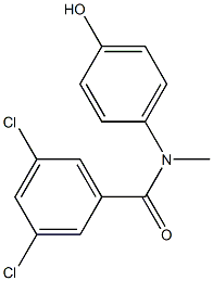 3,5-dichloro-N-(4-hydroxyphenyl)-N-methylbenzamide Struktur