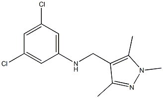 3,5-dichloro-N-[(1,3,5-trimethyl-1H-pyrazol-4-yl)methyl]aniline Struktur