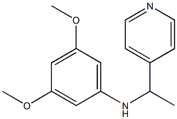 3,5-dimethoxy-N-[1-(pyridin-4-yl)ethyl]aniline Struktur