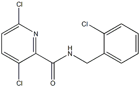 3,6-dichloro-N-[(2-chlorophenyl)methyl]pyridine-2-carboxamide Struktur