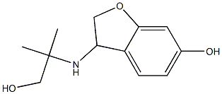 3-[(1-hydroxy-2-methylpropan-2-yl)amino]-2,3-dihydro-1-benzofuran-6-ol Struktur