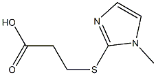 3-[(1-methyl-1H-imidazol-2-yl)thio]propanoic acid Struktur