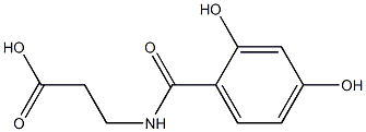 3-[(2,4-dihydroxybenzoyl)amino]propanoic acid Struktur