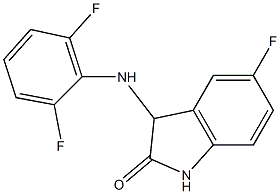 3-[(2,6-difluorophenyl)amino]-5-fluoro-2,3-dihydro-1H-indol-2-one Struktur