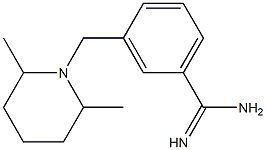 3-[(2,6-dimethylpiperidin-1-yl)methyl]benzenecarboximidamide Struktur