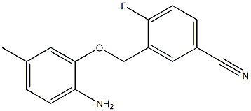 3-[(2-amino-5-methylphenoxy)methyl]-4-fluorobenzonitrile Struktur