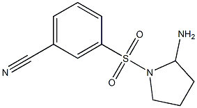 3-[(2-aminopyrrolidine-1-)sulfonyl]benzonitrile Struktur