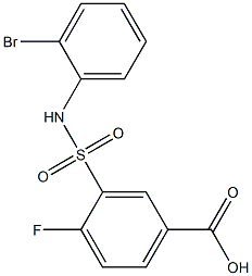 3-[(2-bromophenyl)sulfamoyl]-4-fluorobenzoic acid Struktur