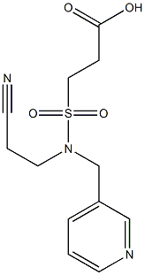 3-[(2-cyanoethyl)(pyridin-3-ylmethyl)sulfamoyl]propanoic acid Struktur