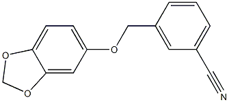 3-[(2H-1,3-benzodioxol-5-yloxy)methyl]benzonitrile Struktur