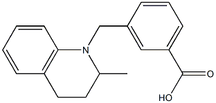 3-[(2-methyl-1,2,3,4-tetrahydroquinolin-1-yl)methyl]benzoic acid Struktur