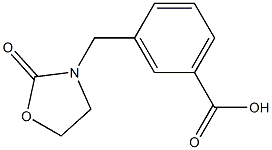 3-[(2-oxo-1,3-oxazolidin-3-yl)methyl]benzoic acid Struktur