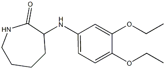 3-[(3,4-diethoxyphenyl)amino]azepan-2-one Struktur