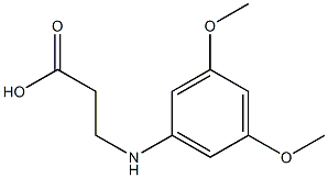 3-[(3,5-dimethoxyphenyl)amino]propanoic acid Struktur