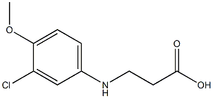 3-[(3-chloro-4-methoxyphenyl)amino]propanoic acid Struktur