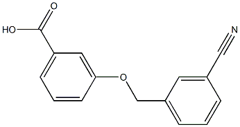 3-[(3-cyanobenzyl)oxy]benzoic acid Struktur