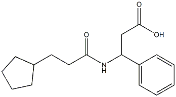 3-[(3-cyclopentylpropanoyl)amino]-3-phenylpropanoic acid Struktur