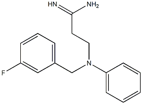 3-[(3-fluorobenzyl)(phenyl)amino]propanimidamide Struktur